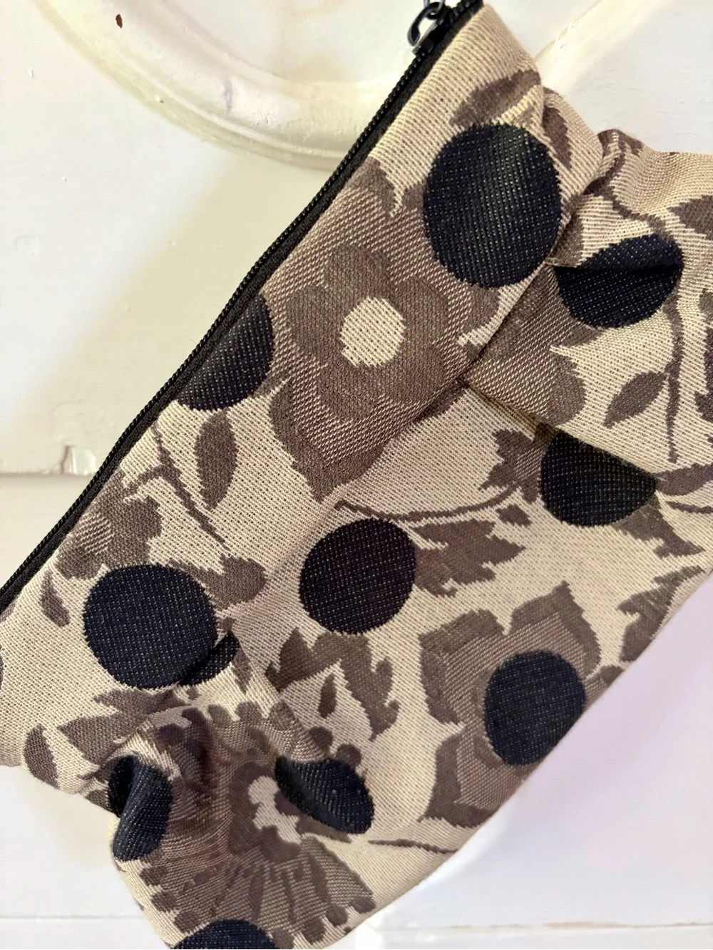 Maruca Polka Dots and Floral Print Wristlet